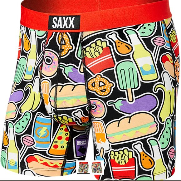 SAXX VIBE Boxer Briefs “Sticker Snacks” - Picture 1 of 4